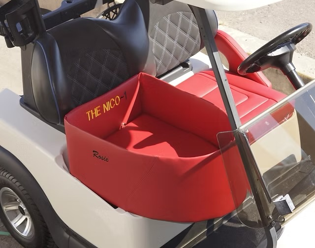 Picture of Seat - Custom Pet seat, Golf Cart Seat for Dogs, Leash attachment. Safe and Secure!