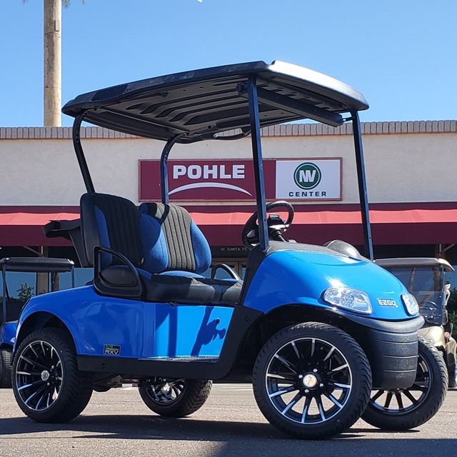 Picture of EZGO RXV Elite Freedom French Racing Blue, Suite Seats 2-tone Buckets