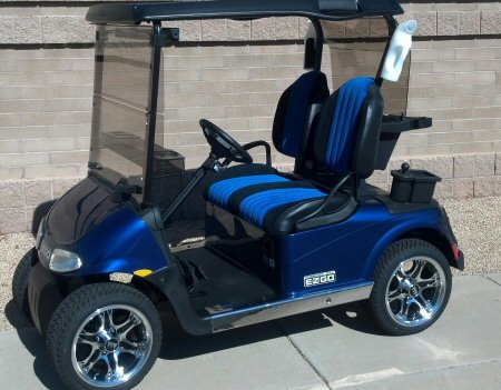 Picture of Electric Blue Pleated High Back Seat